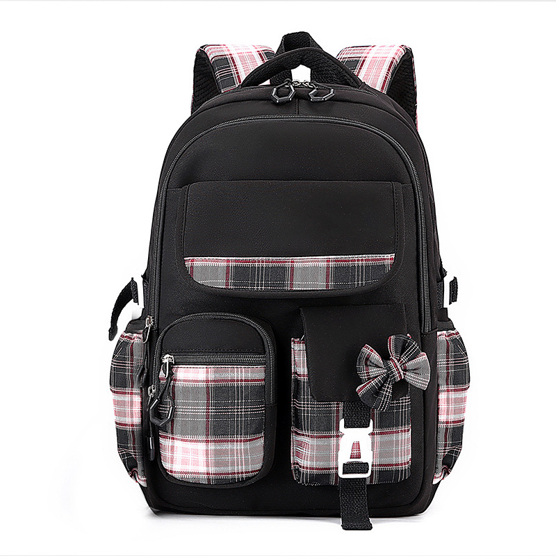 Girls 24L Nylon School Backpack Waterproof Multiple Pockets Gift for Kids