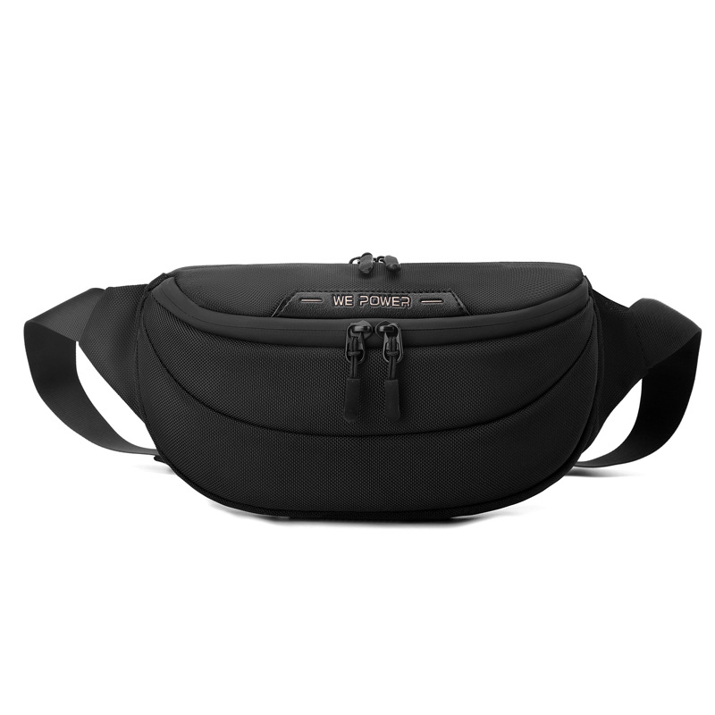 2L Nylon Crossbody Bag Waterproof Multiple Compartments Waist Bag Casual Style Small Work Bag Nice Gift