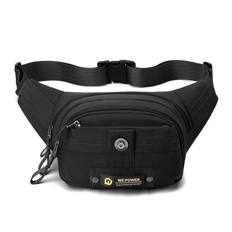 4L Nylon Crossbody Bag Waterproof Multiple Compartments Waist Bag Casual Style Small Work Bag Nice Gift