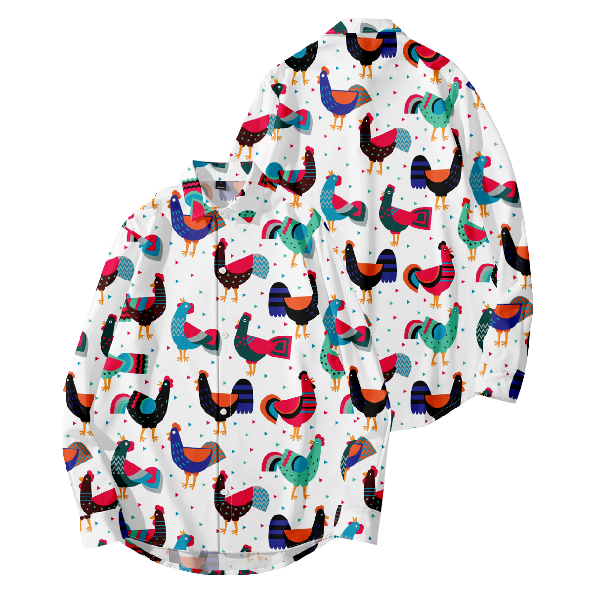 Rooster Button Up Shirt Rooster Hawaiian Shirt Short Sleeve Regular Fit Breathable