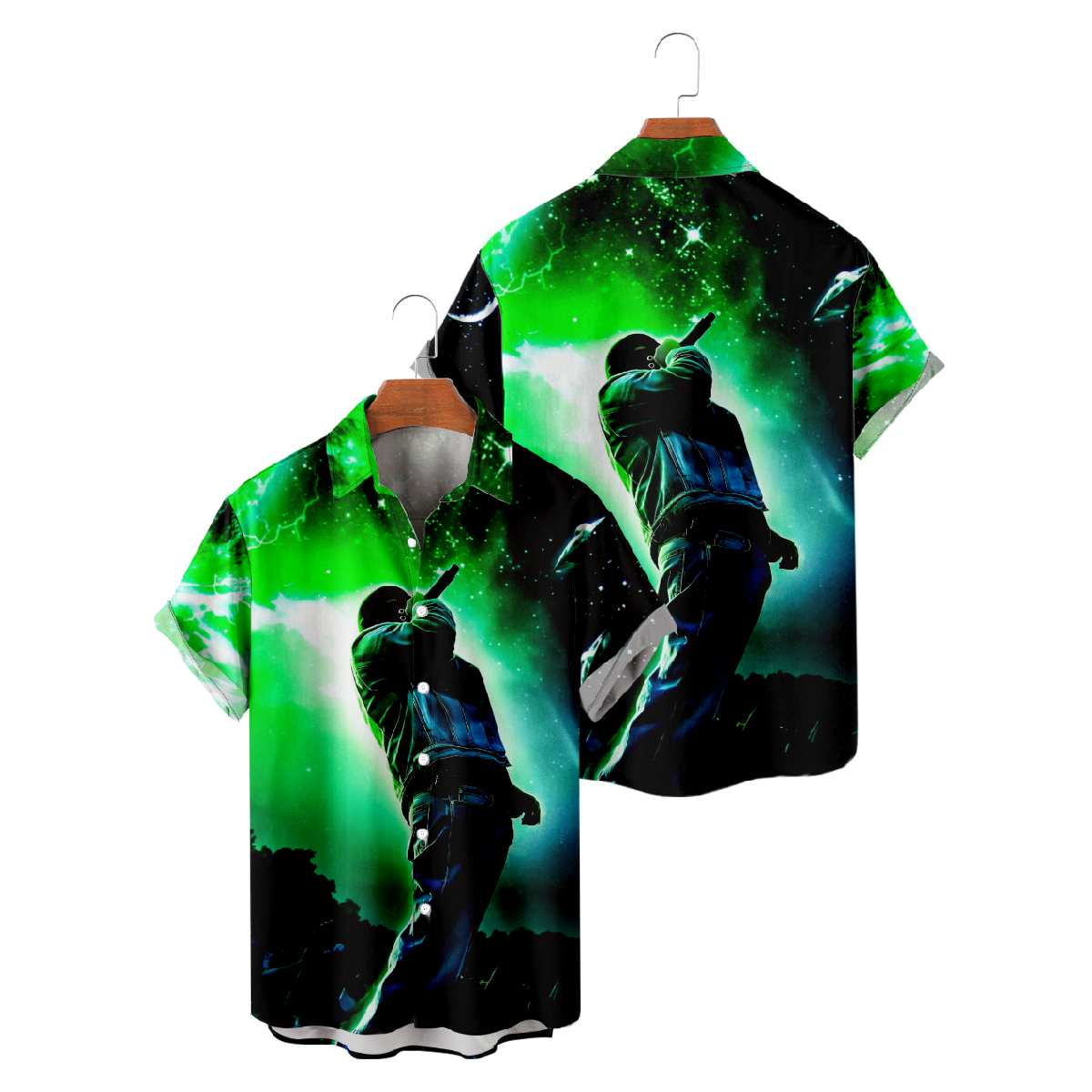 Rap Button Up Shirt for Men Rapper Hawaiian Shirt Short Sleeve 