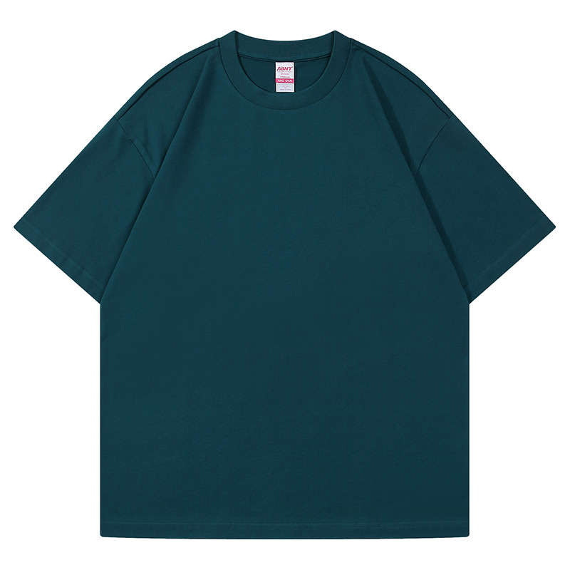 Men's Emerald Green Drop Shoulder T Shirt Crew Neck Cotton T Shirt Plain T Shirt 
