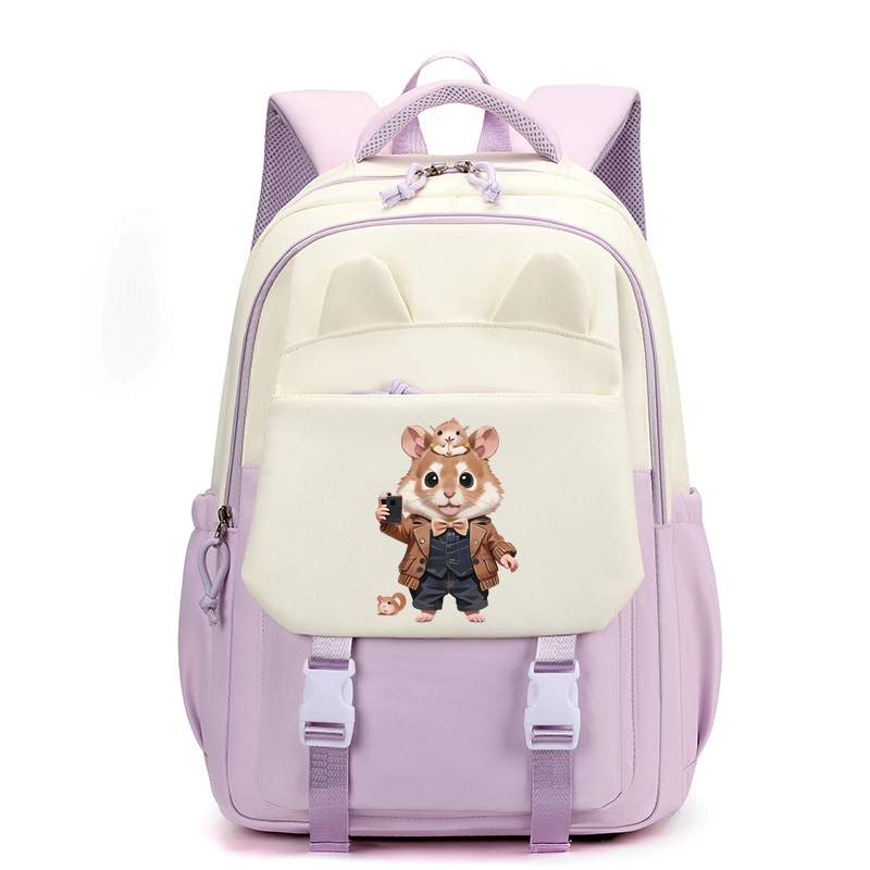 Hamster Nylon School Backpack for Girls 22" Book Bag 35L Elementary Gifts