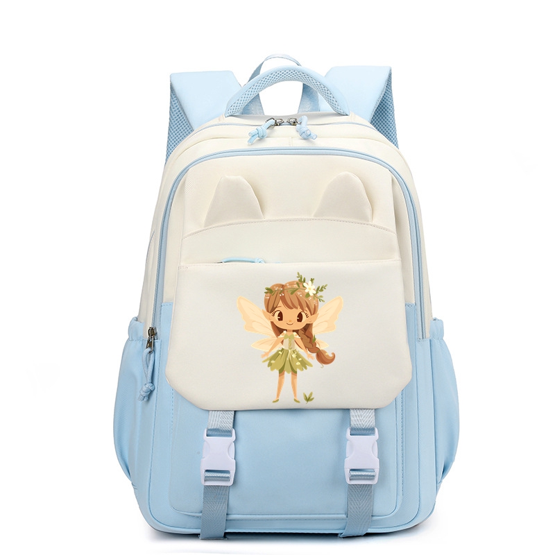 Flower Fairy School Backpack for Girls 35L Elementary Book Bag Nice Gift for Kids