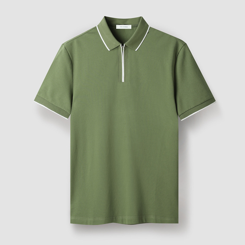 Men's Zipper Summer Polo Shirt High Quality Shirt Cotton Shirt