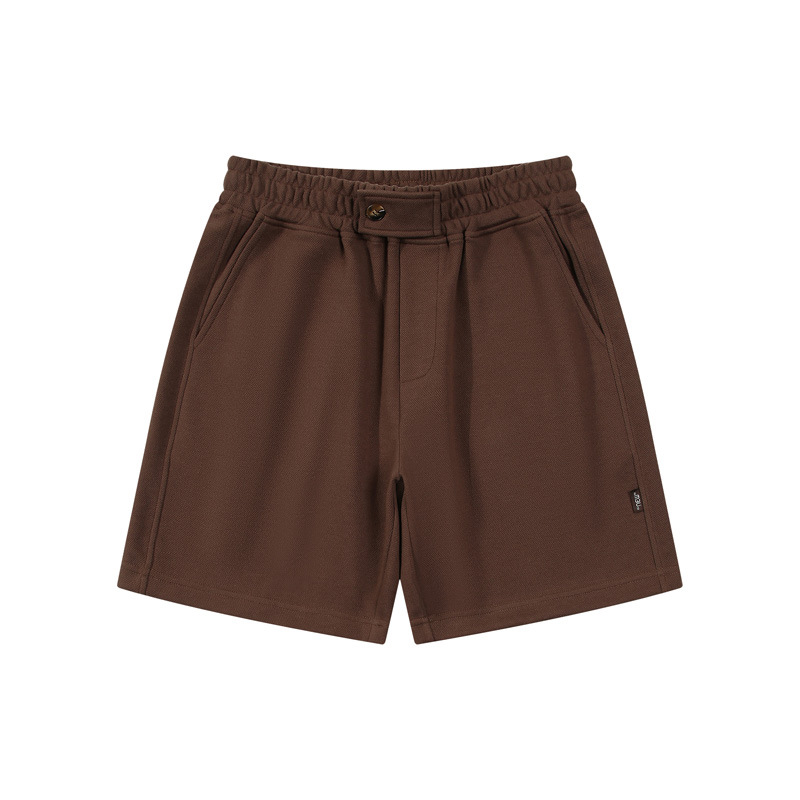 Men's Pique Shorts with Back Pockets Plain Shorts
