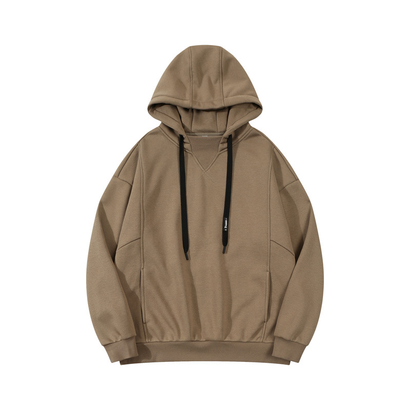 Men's Black Fleece Long Sleeve Pullover Hoodie Winter Warm Hoodie 