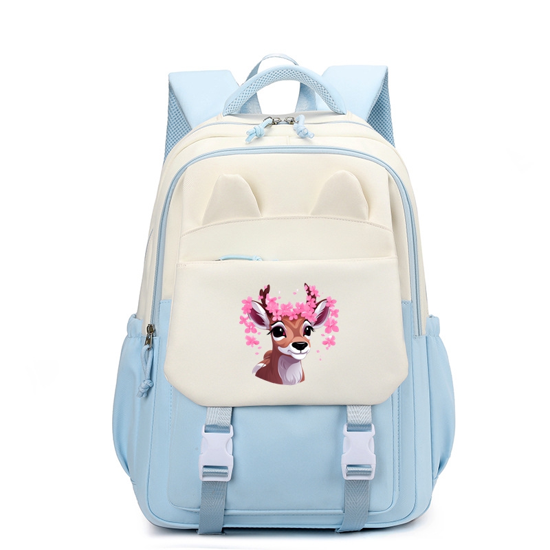 Deer Nylon School Backpack for Girls 35L Kids Book Bag 
