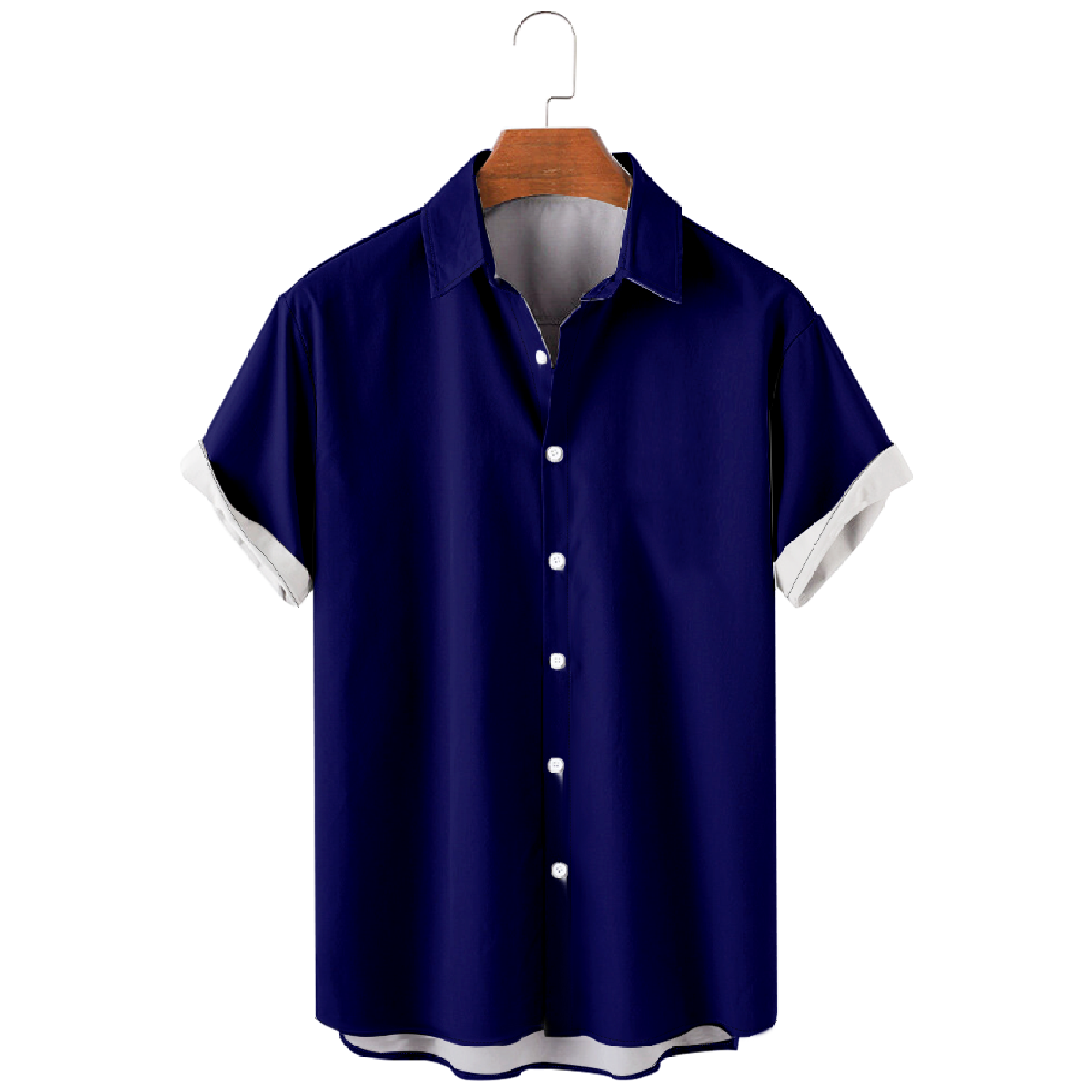 Mens Baltimore Purple Button Up Shirt Short Sleeve Regular Fit Breathable Shirt