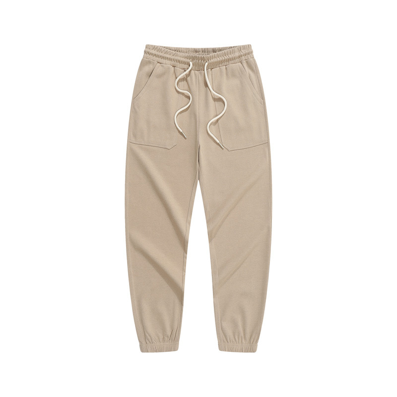 Men's Plain Sweatpants with Elastic Ankles Pants with Large Front Pockets