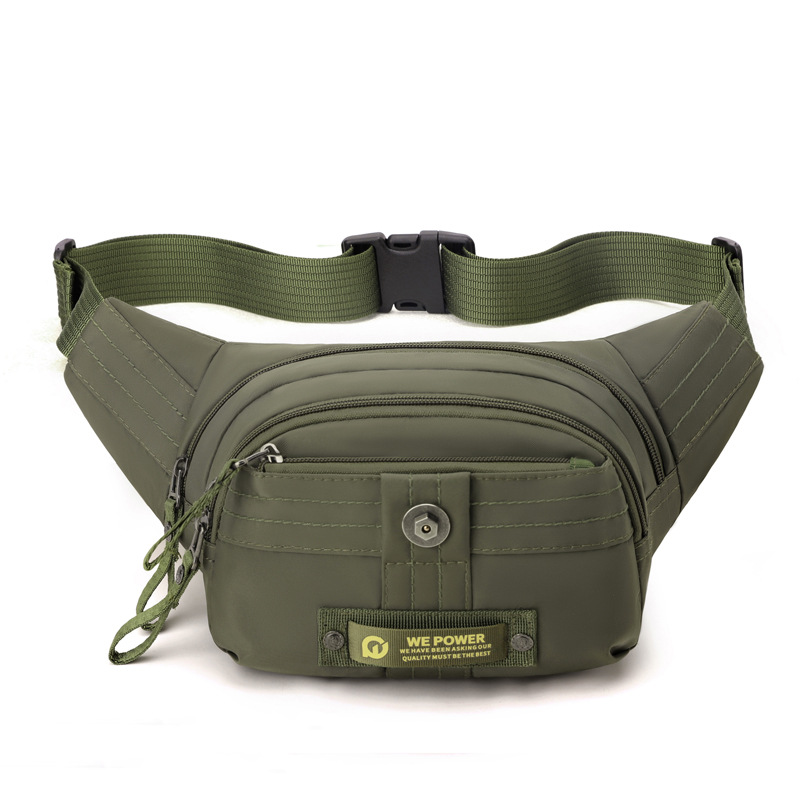 4L Nylon Crossbody Bag Waterproof Multiple Compartments Waist Bag Casual Style Small Work Bag Nice Gift