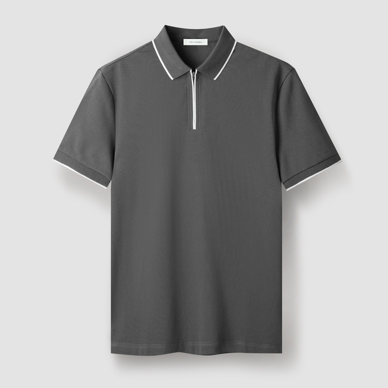 Men's Zipper Summer Polo Shirt High Quality Shirt Cotton Shirt