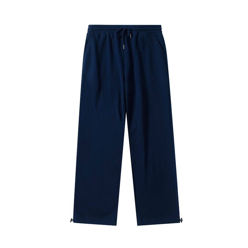 Men's Plain Dark Blue Casual Pants Dark Blue Jogger Pants Loose Style Pants