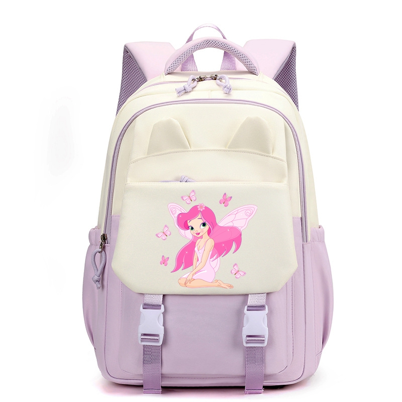 Pink Fairy School Backpack for Girls 22" Book Bag 35L Elementary Backpack Gifts