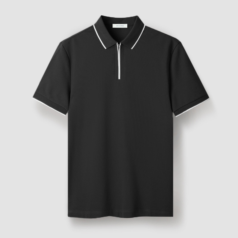 Men's Zipper Summer Polo Shirt High Quality Shirt Cotton Shirt