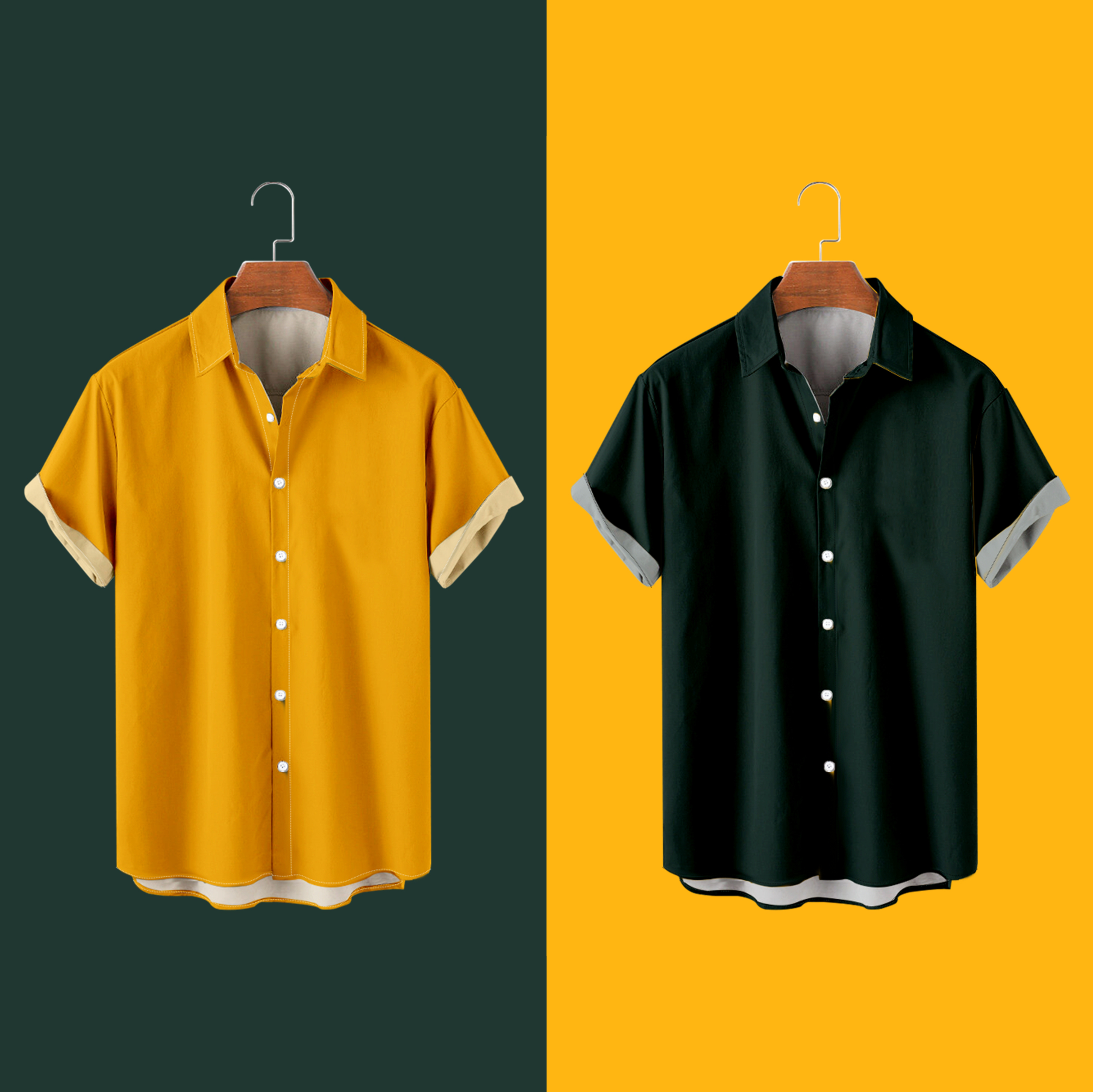 Green Bay American Football Button Up Shirt Short Sleeve Shirt Quick Dry Shirt 2 Piece Combo