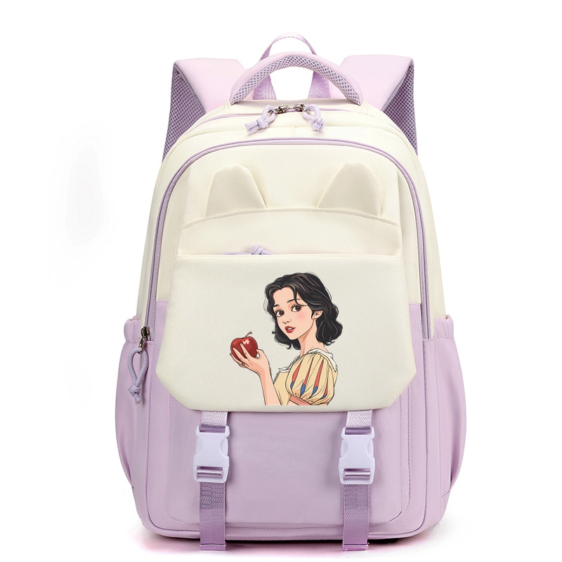 Princess and Apple 22" Elementary School Backpack Waterproof 35L Book Bag Cute Graphic Bag Gifts