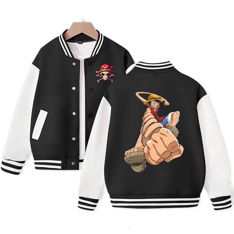 Kid's One Piece Varsity Jacket Cool Letterman Jacket Unisex Baseball Jacket Cotton Tops