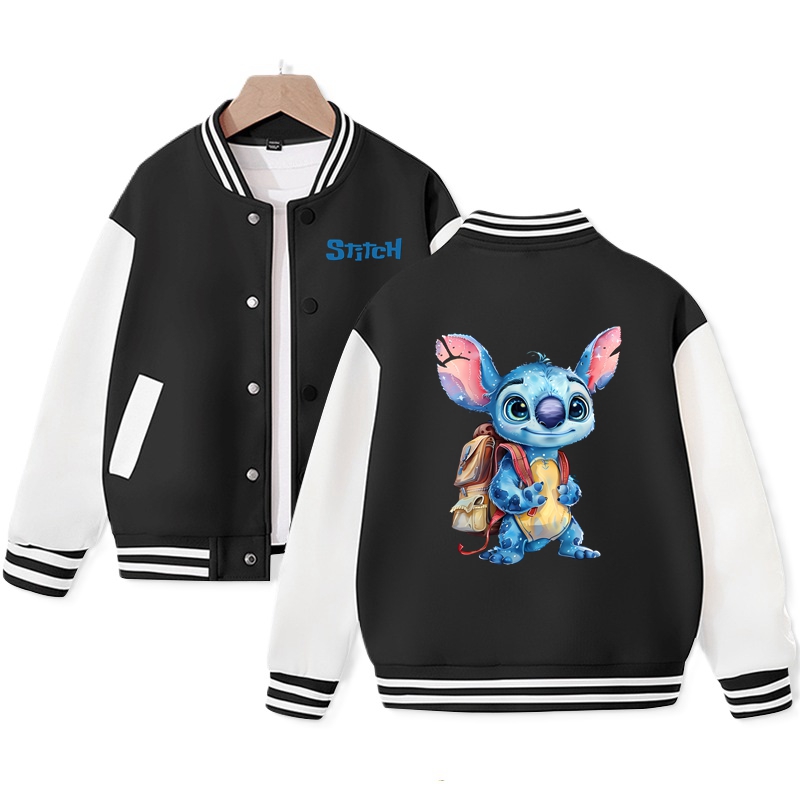 Stitch Varsity Jacket for Kids Girl's Stitch Jacket Cotton Jacket Trending Tops