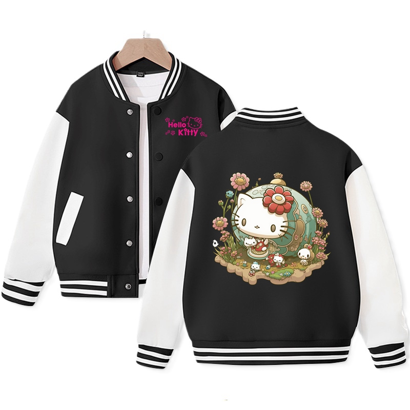 Hello Kitty Varsity Jacket for Kids Girl's Jacket Cotton Jacket Trending Tops