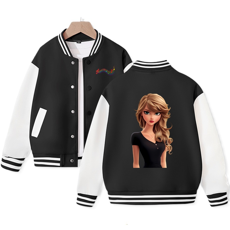 Pop Singer Varsity Jacket for Kids Baseball Jacket Trendy Cotton Jacket Ideal Gift