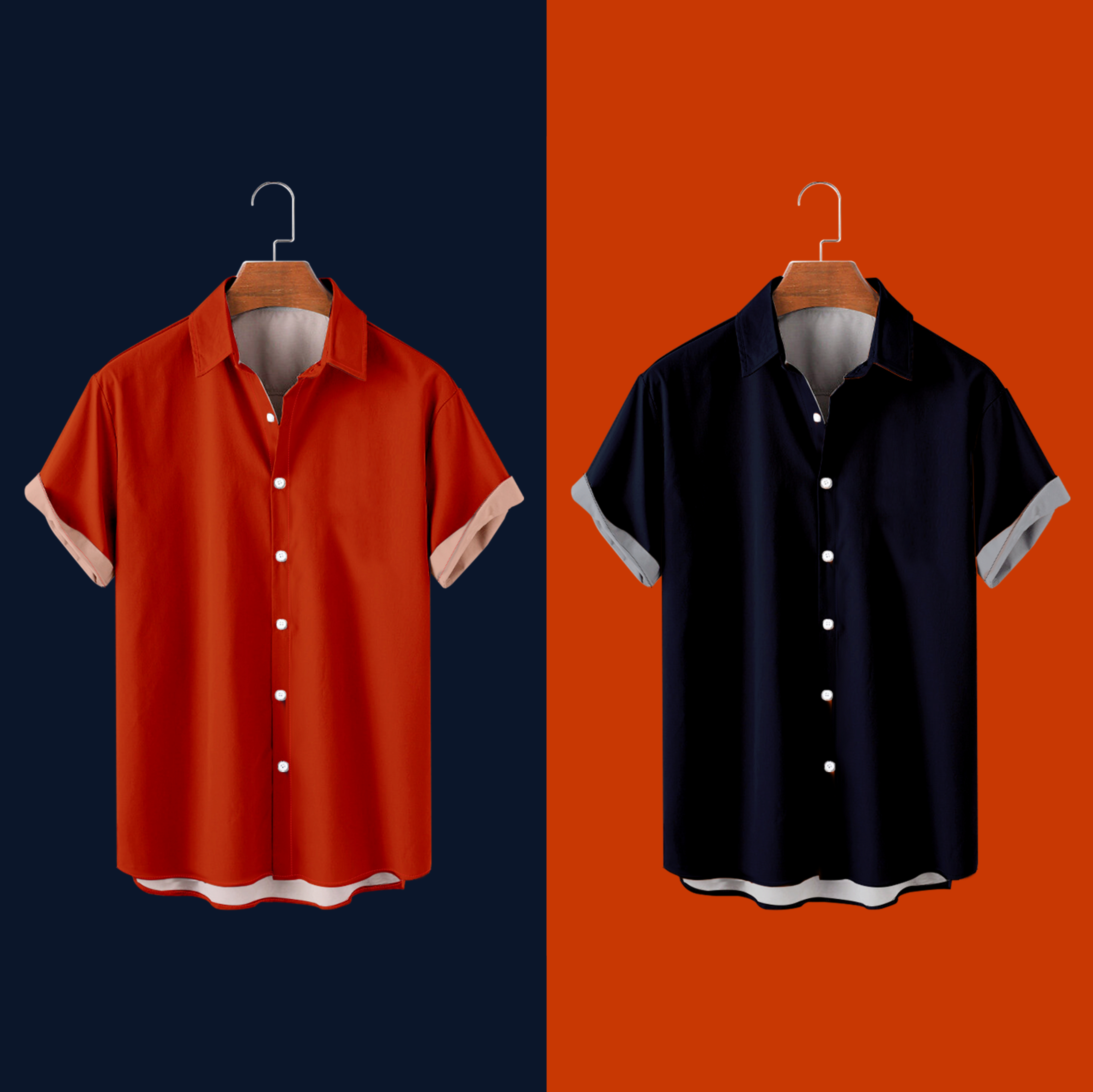 Men's Chicago American Football Button Up Shirt Short Sleeve Shirt Quick Dry Shirt 2 Piece Combo