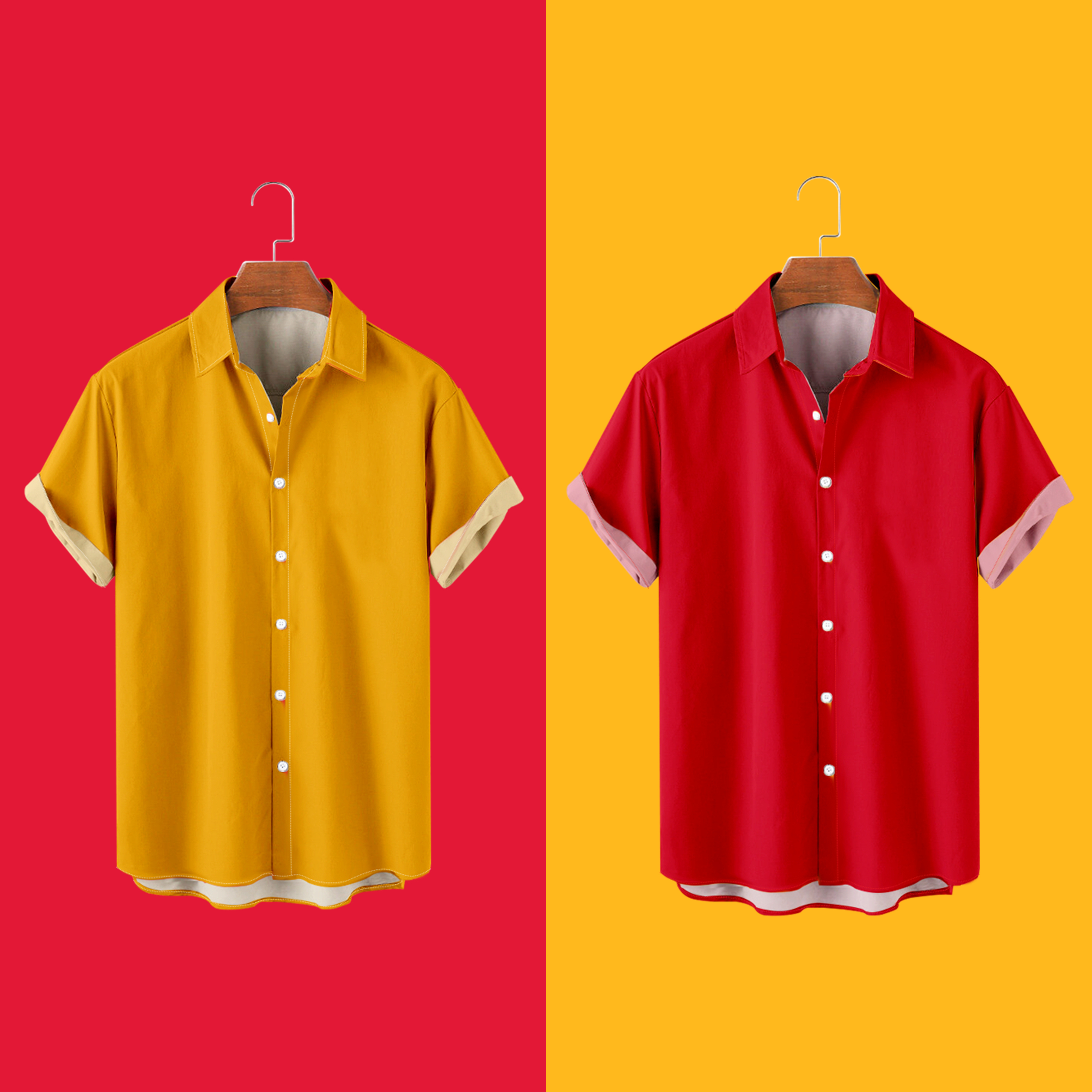 Men's Kansas City American Football Button Up Shirt Short Sleeve Shirt Quick Dry Shirt 2 Piece Combo