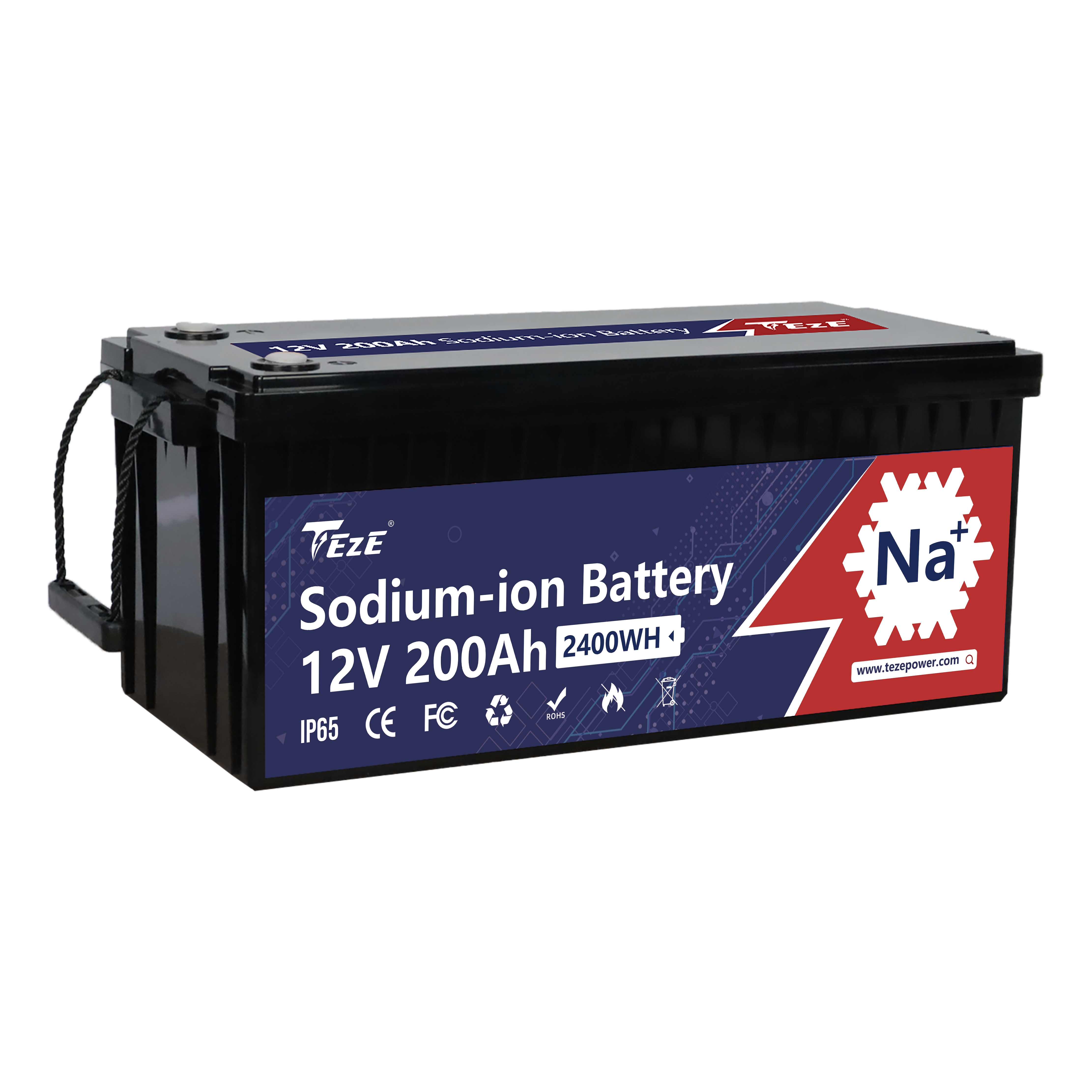TezePower 12V 200Ah Sodium ion Battery with Bluetooth Smart 200A Daly BMS, Self-heating and Auto Balancing-TezePower