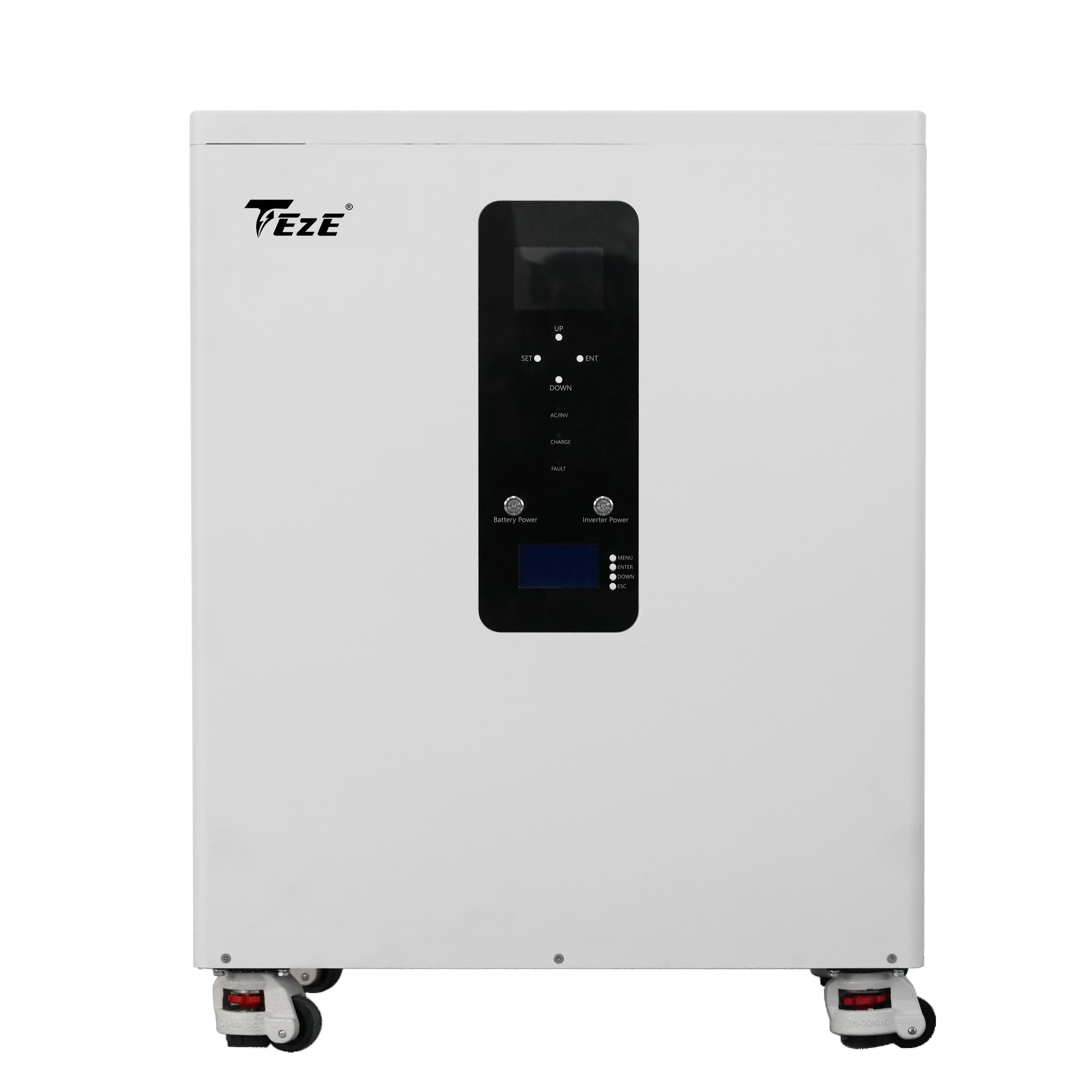 TezePower 51.2V 48V 300Ah All in One 15kWh LiFePO4 Battery Mobile ESS with Active Balancer, Built-in BMS, MPPT, 10kw Hybrid Inverter-TezePower
