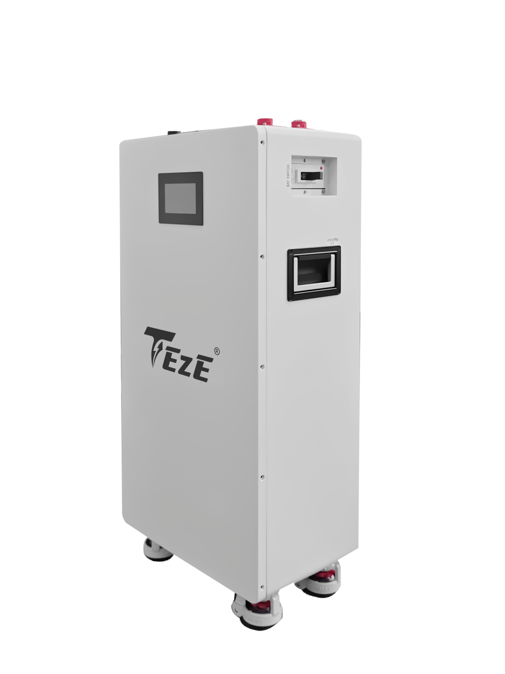 New TezePower DIY Case Kits for 51.2V 300Ah 280Ah 314AH LiFePO4 Battery Case Set Vertical DIY Box with Circuit Breaker, Built in Bluetooth JK 200A BMS, 2A Auto-Balancing