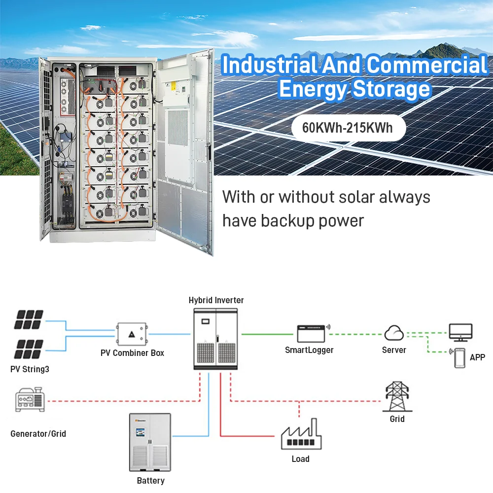 TezePower High Voltage Cabinet 100KWH 215KWH LiFePO4 Battery IP54 Protection Air Cooling Industrial & Commercial Use, Scalable DC Power Cabinet with BMS Integration