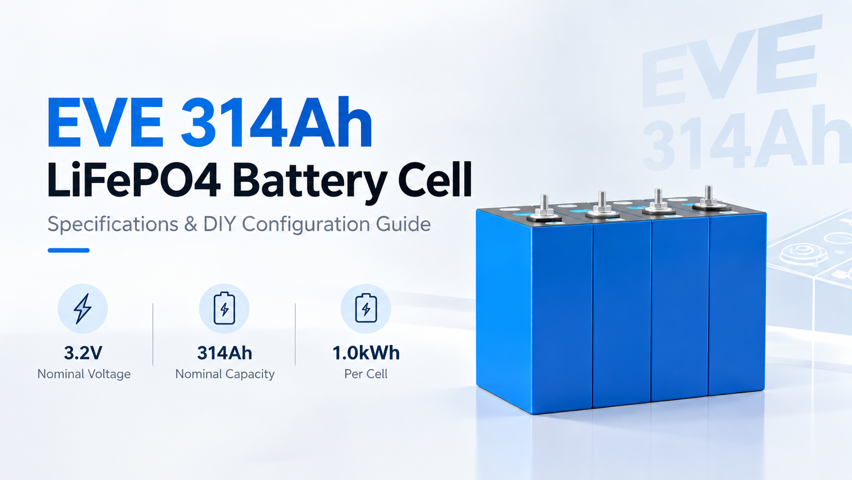EVE 314Ah MB31 LiFePO4 Battery Cell