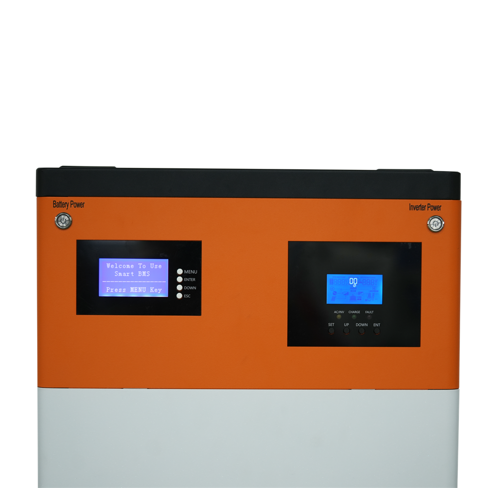 TezePower 51.2V 48V 100Ah 5kWh All in One Mobile ESS LiFePO4 Battery Built-in 5kw Inverter, BMS, MPPT, Active Balancer