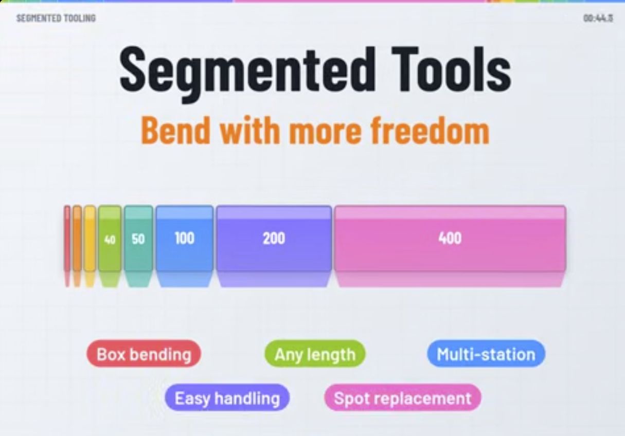 TYD video showing segmented press brake tools and their benefits