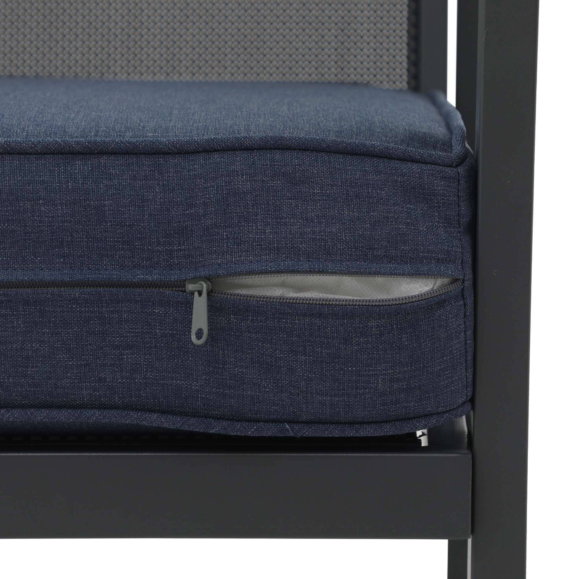 4Pcs Aluminum Outdoor Conversation Set With Cushions And Coffee Table