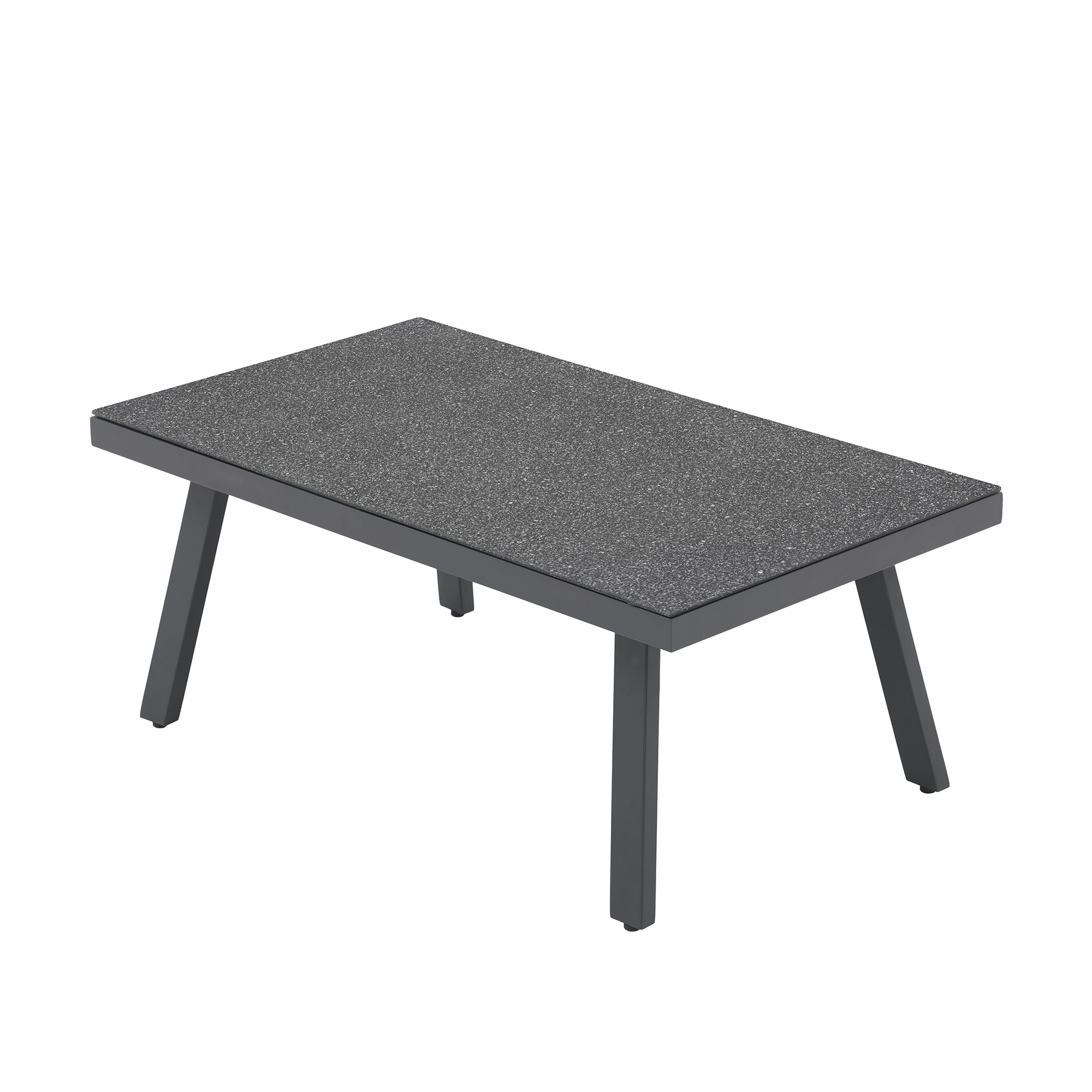 4Pcs Aluminum Outdoor Conversation Set With Cushions And Coffee Table