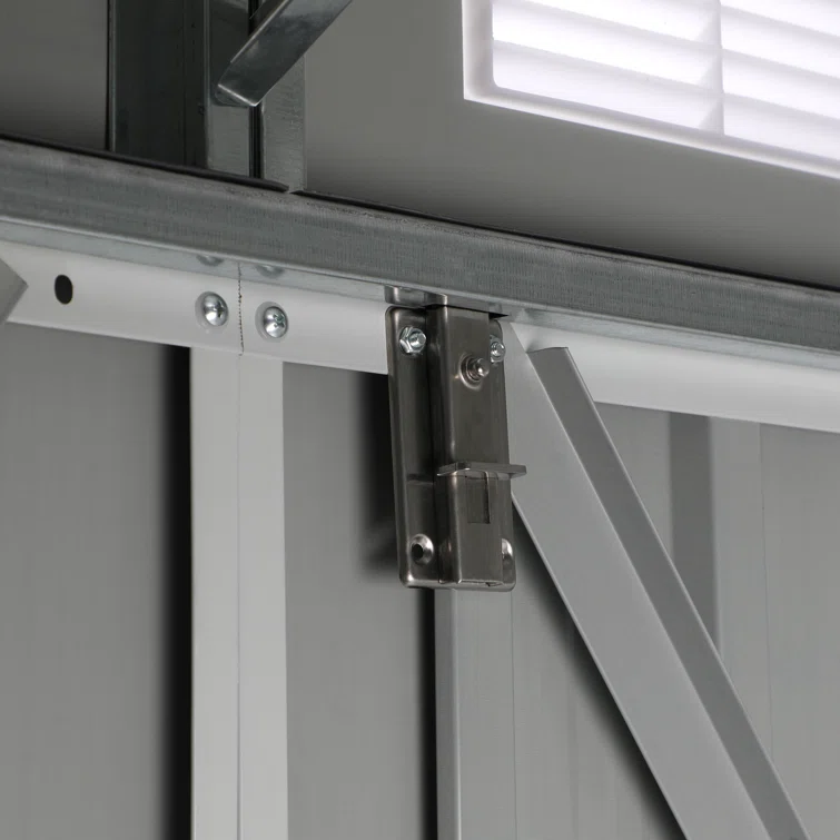 10' x 8' Outdoor Storage Shed, Metal Garden Tool Shed with Lockable Door