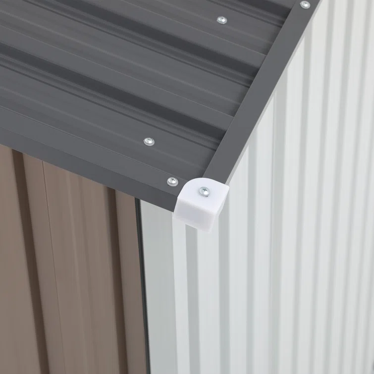 10' x 8' Outdoor Storage Shed, Metal Garden Tool Shed with Lockable Door