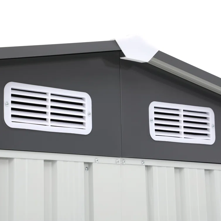 10' x 8' Outdoor Storage Shed, Metal Garden Tool Shed with Lockable Door