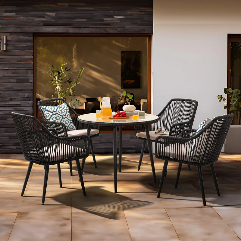 outdoor chairs woven