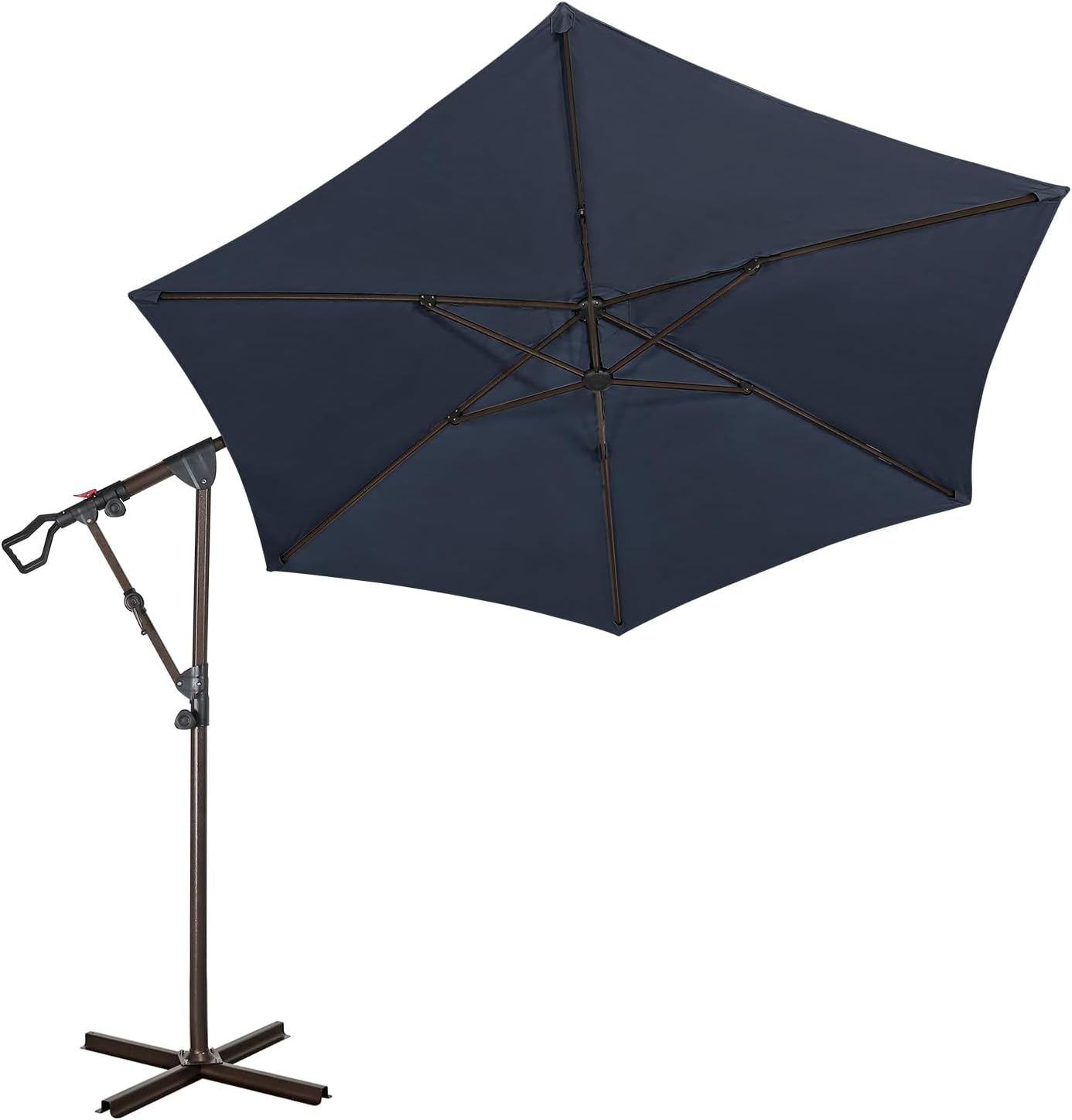 10Ft Patio Umbrella, Outdoor Cantilever Aluminum Umbrella with 360°Rotation,5 Colors