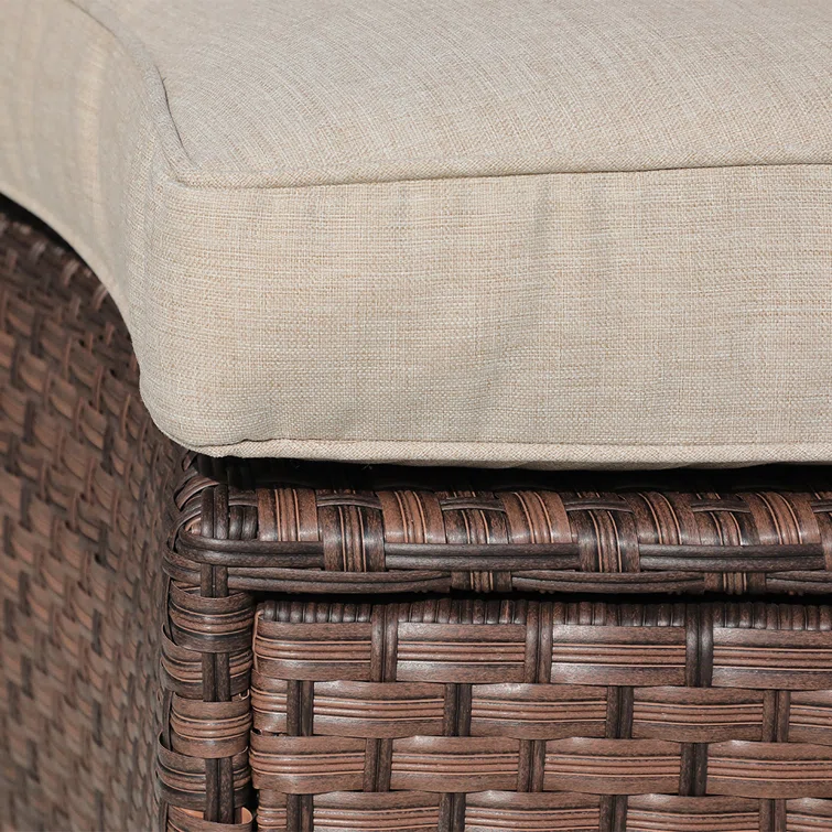 11pcs Outdoor Curved Sofas Wicker Half-Moon Sectional Set, 4 Colors