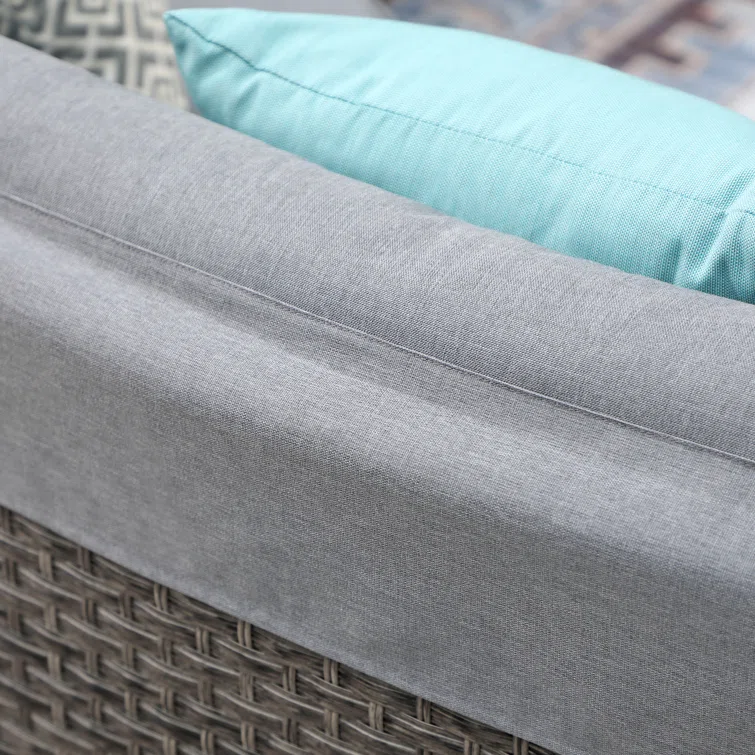 5-13 pcs Outdoor Curved Sofas, Curved Outdoor Sectionals, Grey