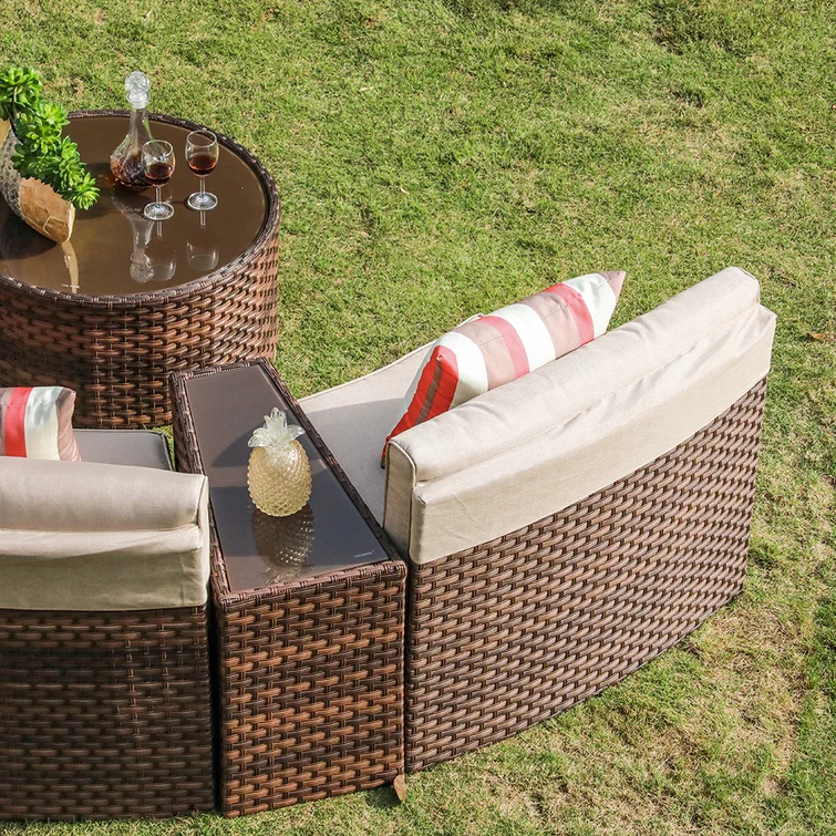 5-13 pcs Curved Outdoor Sectionals, Outdoor Curved Sofas 5-13 pcs Curved Outdoor Sectionals, Outdoor Curved Sofas