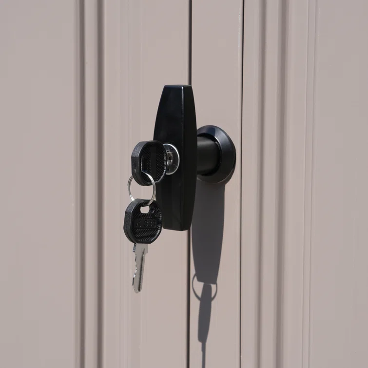 8'x 12' Metal Outdoor Storage Shed Brown Garden Tool Shed for Backyard & Patio