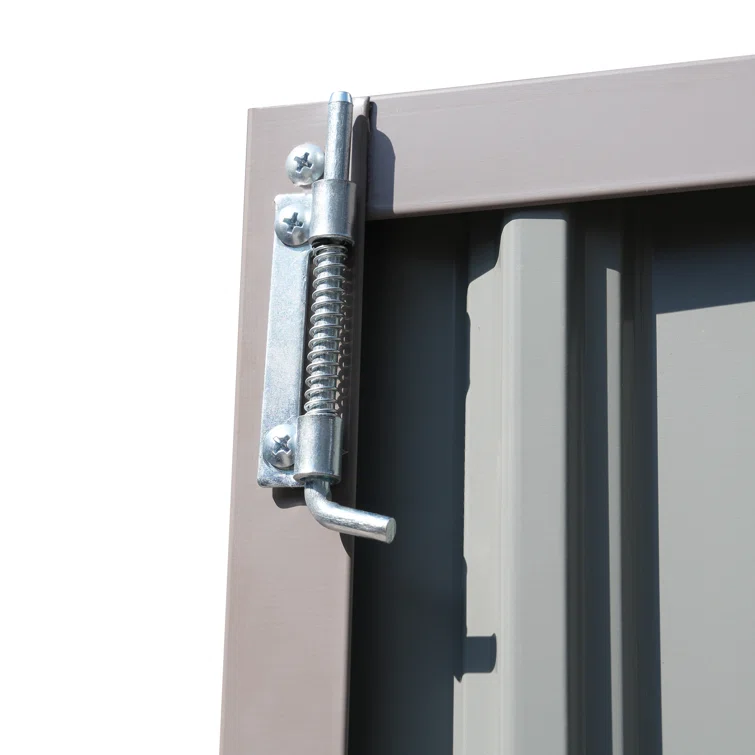 8'x 12' Metal Outdoor Storage Shed Brown Garden Tool Shed for Backyard & Patio