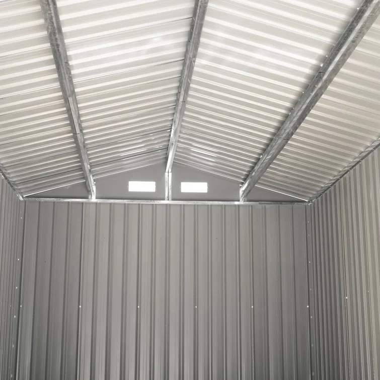 8'x 12' Metal Outdoor Storage Shed Brown Garden Tool Shed for Backyard & Patio