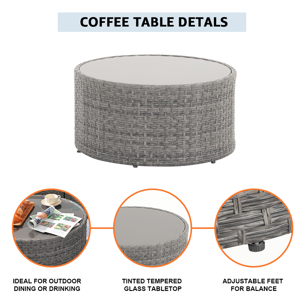 5-11 pcs Outdoor Curved Sofas, Curved Outdoor Sectionals,Denim Blue