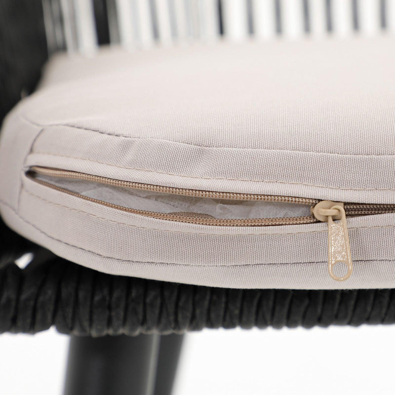 Wicker Outdoor Dining Chairs, All-Weather Woven Rope Rattan Patio Chairs