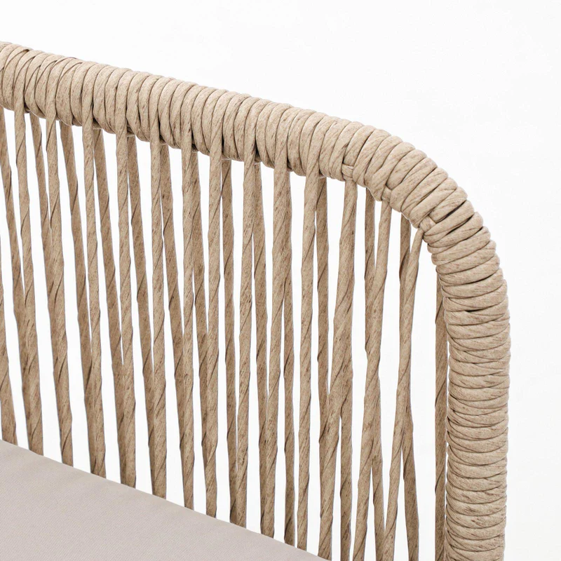 Wicker Outdoor Dining Chairs, All-Weather Woven Rope Rattan Patio Chairs